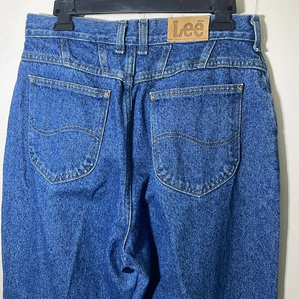 1980s Lee Women’s High Waist Tapered Jeans Size 14 Medium - Picture 7 of 10